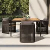 Outdoor Dining Tables and Chairs Modern Villa Garden Furniture Aluminum Rattan Patio Leisure Sofa Set