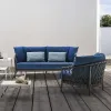 Outdoor Luxury Villa Furniture Set Hotels Solid Wood Teak Eco-Friendly Customized Service Simple Design Wicker Fabric Garden