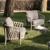 Outdoor Luxury Villa Furniture Set Hotels Solid Wood Teak Eco-Friendly Customized Service Simple Design Wicker Fabric Garden