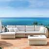 Outdoor Rattan Modern Eco-Friendly Sofa Set Garden Patio Courtyard Waterproof Leisure Furniture Balcony Terrace Room