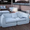 Outdoor Rattan Modern Eco-Friendly Sofa Set Garden Patio Courtyard Waterproof Leisure Furniture Balcony Terrace Room