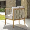 Outdoor Solid Wood Sofa Set with Modern Design for Hotel Park Apartment Use-Garden Furniture