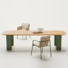 Outdoor Teak Dining Luxury Tables Chairs Solid Wood Modern Combination Courtyard Garden Villa Terrace Rainproof Sunscreen Custom