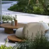 Outdoor Teak Solid Wood Sofa Set Garden Combination Leisure Villa Balcony Waterproof Sunscreen Hotel Use