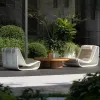 Outdoor Teak Solid Wood Sofa Set Garden Combination Leisure Villa Balcony Waterproof Sunscreen Hotel Use