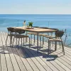 Outdoor Waterproof Rattan Furniture Combination Square Round Metal Table Chair for Villa Courtyard Balcony Garden Park Use