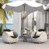 Outdoor Waterproof Rattan Patio Sofa Garden Set Leisure Villa Waterproof and Sunscreen Sofa Furniture