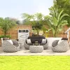 Outdoor Waterproof Rattan Patio Sofa Garden Set Leisure Villa Waterproof and Sunscreen Sofa Furniture