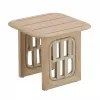 Outdoor Waterproof Sunproof Luxury Sofa Set Patio Garden Terrace Natural Teak Wood Combination of Strapping Ropes and Cushion