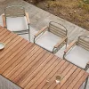 Outdoor Wood Table Chair Set Modern Design Garden Furniture for Balcony Bistro Restaurant Hotel Beach Courtyard Use
