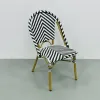 PE Rattan Durable Waterproof Portable Modern Design Outdoor Dining Chair for Restaurant Cafe Patio Garden Bistro Hotel Park Use