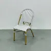PE Rattan Durable Waterproof Portable Modern Design Outdoor Dining Chair for Restaurant Cafe Patio Garden Bistro Hotel Park Use