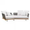 Popular Product Teak Single Chair Sofa Outdoor Waterproof Weather-Resistant Furniture Patio Garden Rattan Sofa