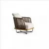 Popular Product Teak Single Chair Sofa Outdoor Waterproof Weather-Resistant Furniture Patio Garden Rattan Sofa
