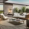 Popular Product Teak Single Chair Sofa Outdoor Waterproof Weather-Resistant Furniture Patio Garden Rattan Sofa