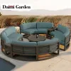 Premium Modern Garden Villa Leisure Sofa Aluminum Alloy Luxury Outdoor Waterproof Hotel Park Courtyard Set