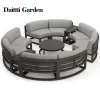 Premium Modern Garden Villa Leisure Sofa Aluminum Alloy Luxury Outdoor Waterproof Hotel Park Courtyard Set