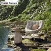 Rattan Rocking Comfortable Waterproof Modern Design Outdoor Garden Balcony Patio Leisure Chaise Lounge Sofa Chair