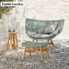 Rattan Rocking Comfortable Waterproof Modern Design Outdoor Garden Balcony Patio Leisure Chaise Lounge Sofa Chair