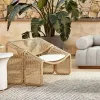 Rattan Sofa Set Modern Waterproof Outdoor Furniture for Hotel Park Garden Courtyard Balcony Three-piece Combination
