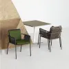 Sleek Garden Sofa Set Waterproof Metal Modern Outdoor Furniture Black Lounge for Hotel Use