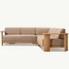 Sleek Portable Teak Modern Outdoor Sofa Set Waterproof Cushions Eco-Friendly Comfortable Design for Hotel Garden Apartment Park