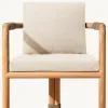 Solid Wood Dining Outdoor Table Chair Set Waterproof Sunscreen Anti-Corrosion Modern Furniture for Balcony Terrace Courtyard