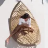 Stylish Portable Villa Patio Daybed Hotel Beach Garden Modern Teak Sunbed Outdoor Furniture Chaise Lounge Sun Lounger Swimming