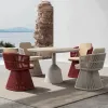 Teak Armchair Garden Restaurant Luxury Outdoor Comfortable Waterproof Modern Wooden Table