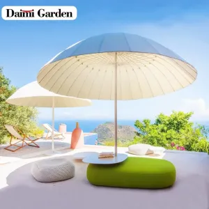 Unique Creative Modern Lazy-Style Waterproof Aluminum Sun Shade Umbrella Granite Base Outdoor Furniture Stylish Courtyard 1.5m