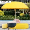 Unique Creative Modern Lazy-Style Waterproof Aluminum Sun Shade Umbrella Granite Base Outdoor Furniture Stylish Courtyard 1.5m