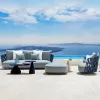 Villa Courtyard Patio Outdoor Furniture Sofa Rope Weaving Luxury Modern Garden Furniture Set Hotel Park Apartment Waterproof