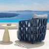 Villa Courtyard Patio Outdoor Furniture Sofa Rope Weaving Luxury Modern Garden Furniture Set Hotel Park Apartment Waterproof