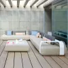 Waterproof Modern Apartment Courtyard Park Set Outdoor Sofa with Waterproof Cushions for Garden Balcony Patio Hotel Sectional