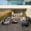 Waterproof Modern Apartment Courtyard Park Set Outdoor Sofa with Waterproof Cushions for Garden Balcony Patio Hotel Sectional