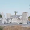 Wholesale Modern Luxury Eco-Friendly Durable Weather Resistant Washable Outdoor Sofa Set PE Wicker Rattan Waterproof Courtyard