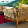Wholesale Modern Park Resort Hotel Garden Teak Wood Swimming Pool Outdoor Leisure Reclining Daybed Beach Chaise Sun Lounger