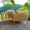 Wholesale Modern Park Resort Hotel Garden Teak Wood Swimming Pool Outdoor Leisure Reclining Daybed Beach Chaise Sun Lounger