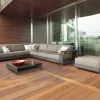 Wholesale Modern Wood Eco-Friendly Outdoor Sofa Set for Villa Apartment Patio Courtyard Hotel Park-Durable Waterproof Furniture