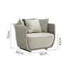 Wide Braided Woven Rattan Backyard Terrace Courtyard Apartment Waterproof Cushion Rope Furniture Garden Sofa Chair Set