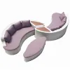 Wood Garden Outdoor Sofa Set Modern Design Waterproof Eco-Friendly for Hotel Villa Park Apartment Use