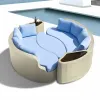 Wood Garden Outdoor Sofa Set Modern Design Waterproof for Hotel Courtyard Use