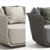 Wood Hotel Garden Furniture Modern Design Patio Sofa Set Villa Outdoor Sofa for Courtyard Apartment