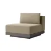 Aluminium Rattan Modern Design Rust Proof Waterproof Patio Sofa Sets Outdoor Lounge Garden Sectional Sofa with Fabric Cushion