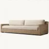 Aluminum Rattan Modern Sectional Sofa Sets UV-Resistant Outdoor Patio Waterproof Cushions Coffee Table Backyard Poolside Park