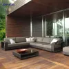 Aluminum Rattan Wicker Terrace Furniture Patio Garden Sets Coffee Table Outdoor Sofas Balcony Backyard Outside Seating Group