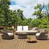 Courtyard Garden Villa Outdoor Furniture Terrace Sunscreen Waterproof Outdoor Rattan Sofa