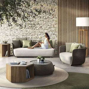 leisure outdoor rattan sofa waterproof and sun protection outdoor garden furniture