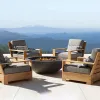 Customized Outdoor Sofa Courtyard Anti corrosion Teak Balcony Sofa Outdoor Waterproof Sunscreen Outdoor Furniture