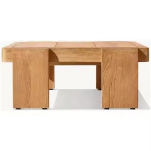 Eco-Friendly Luxury Contemporary Vigo Collection Outdoor Furniture Solid Teak Coffee Table Waterproof Durable